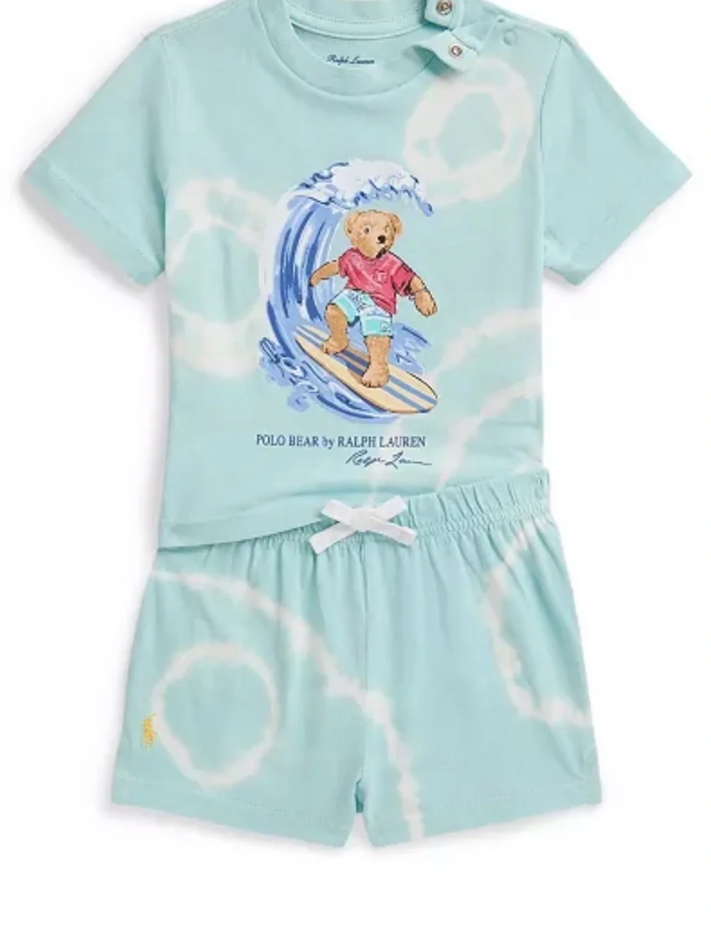 Ralph Lauren Light Aqua Tie-Dye Polo Surf Tee high demand 50% OFF SEND OFFERS